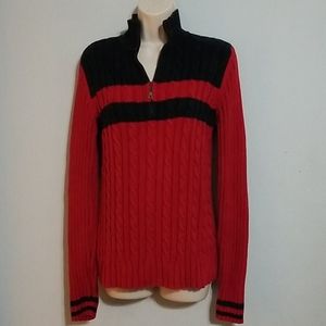 Tommy Hilfiger jeans women's red & black sweater